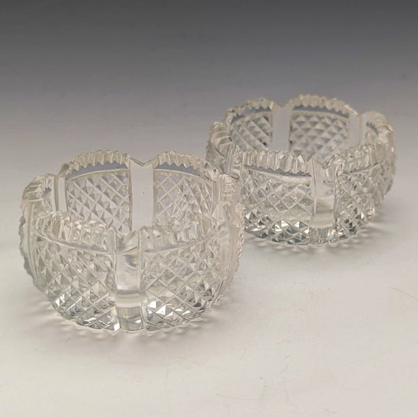 英国ヴィンテージ カットガラス ソルデッシュ ペア 141g